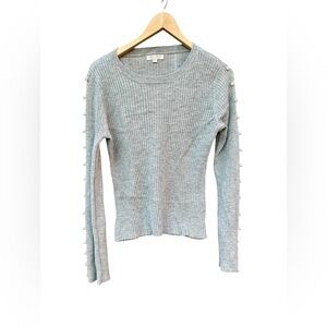 Ultra Flirt Sweater By Ikeddi Faux-Pearl Rib-Knit Sweater Juniors Sz. Medium